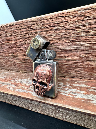 Copper Skull Slim Zippo