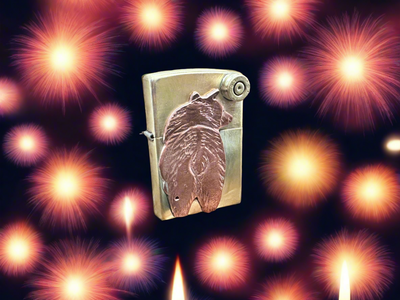 Copper Bear Butt Zippo Lighter