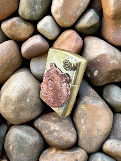 Copper Bear Head Zippo Lighter