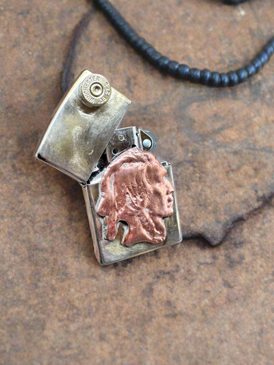 Copper Indian Head Zippo Lighter