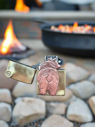 Copper Bear Butt Zippo Lighter