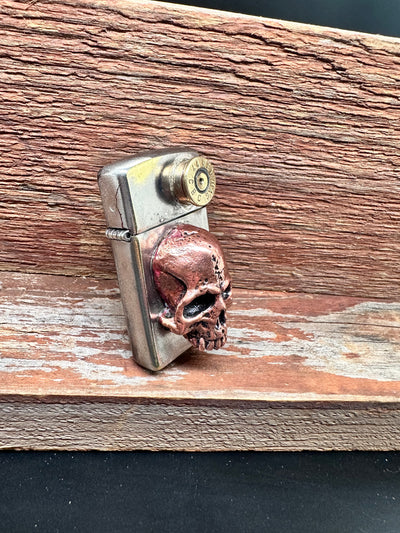 Copper Skull Slim Zippo