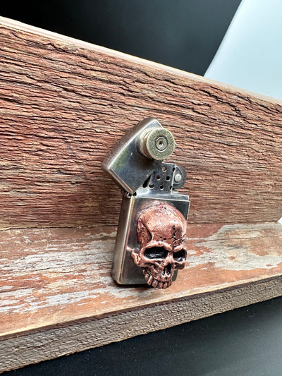 Copper Skull Slim Zippo