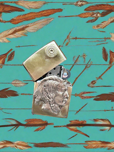 Bronze Indian Head Custom Zippo Lighter